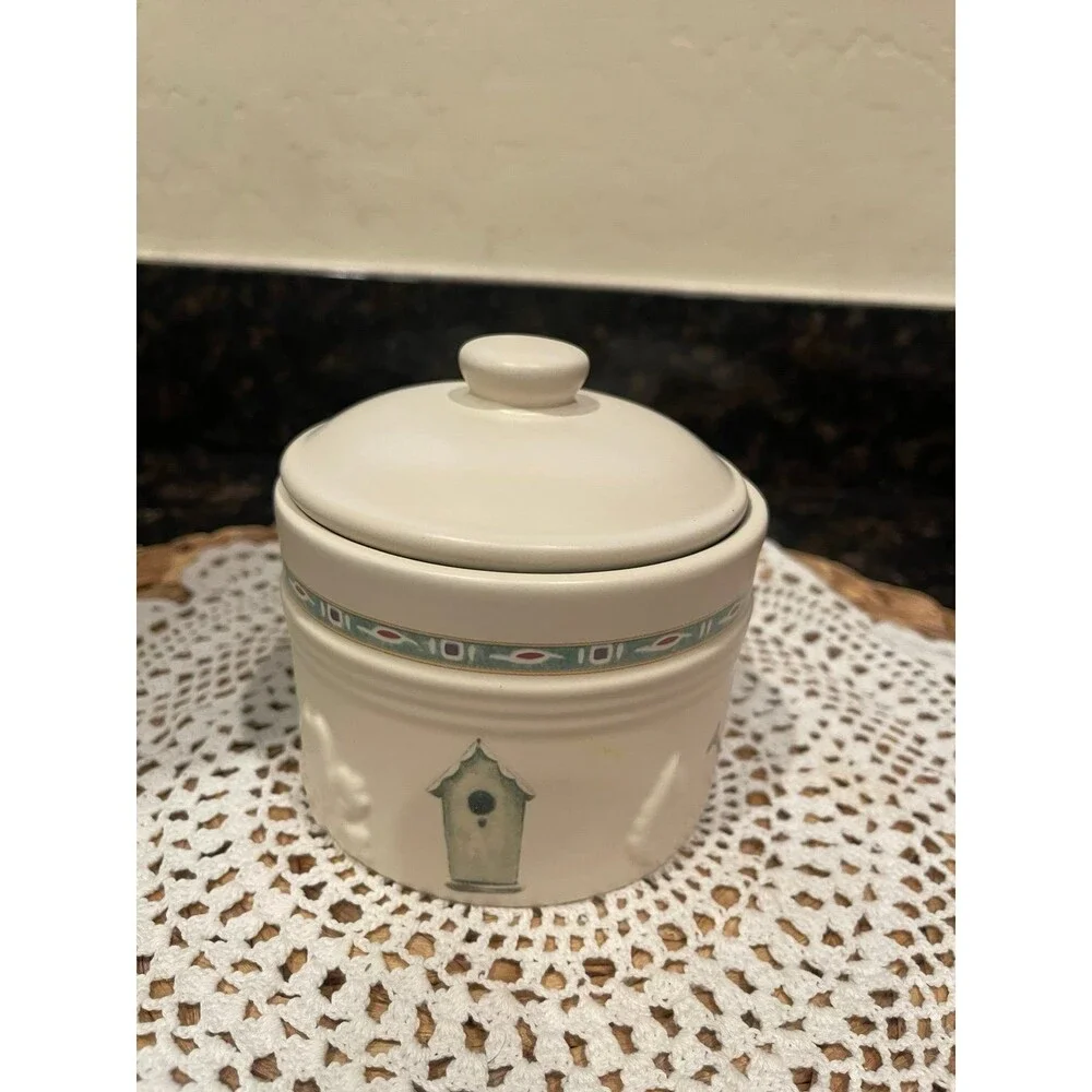 Pfaltzgraff Naturewood cotton ball container
